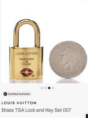 Rare Louis Vuitton Padlock with Red Accent